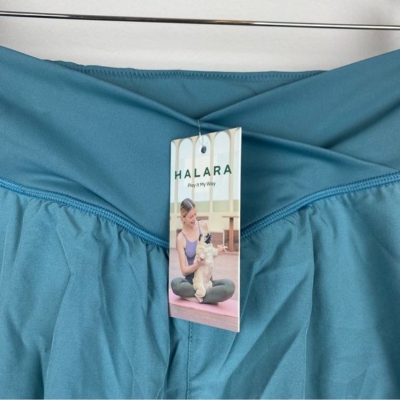 Halara Breezeful High Waisted Crossover 2-in-1 Quick Dry Yoga Shorts L NWT - Picture 6 of 7